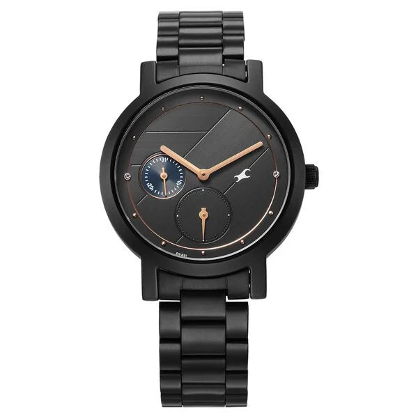 Fastrack black watch price best sale