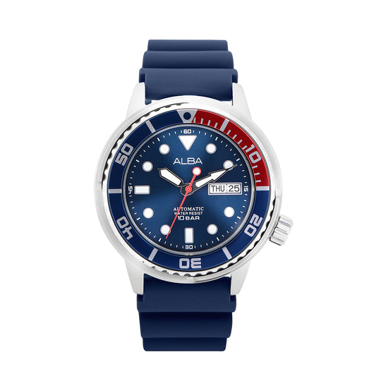 Alba Blue-Red Rotating Bezel Automatic Men's Watch, AL4251X1