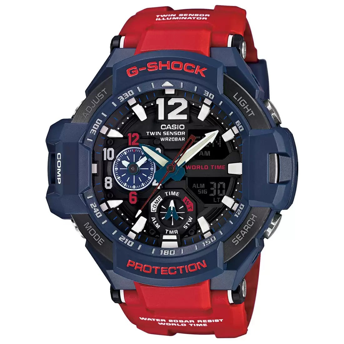 Casio G-Shock Mog Gravitymaster Neon Illuminator, GA-1100-2ADR-G597
