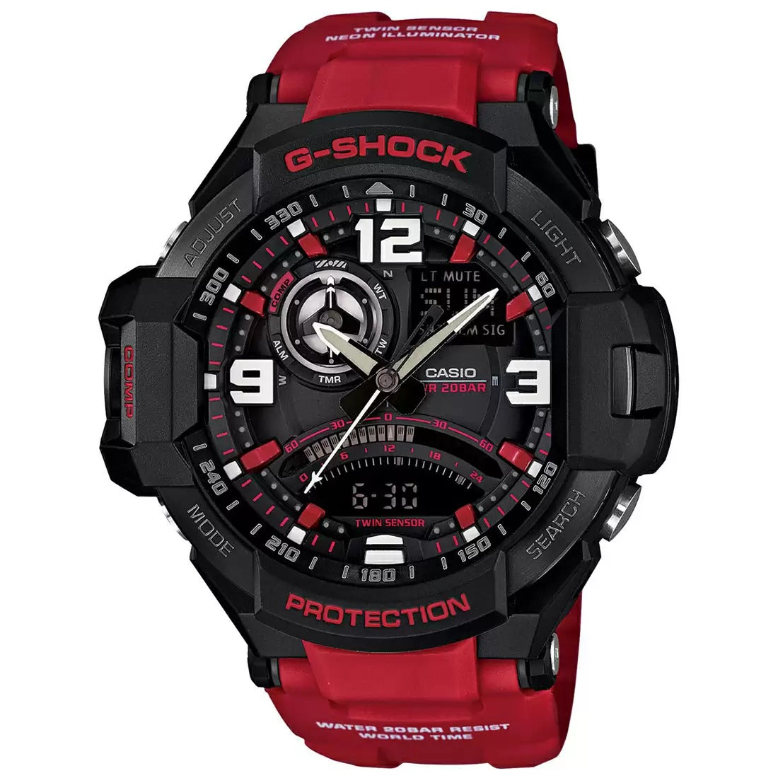 Casio G-Shock Mog Gravitymaster World Time, GA-1000-4BDR-G542