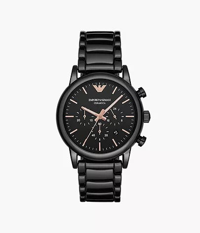 Emporio Armani Chronograph Black Ceramic Men's Watch, AR1509