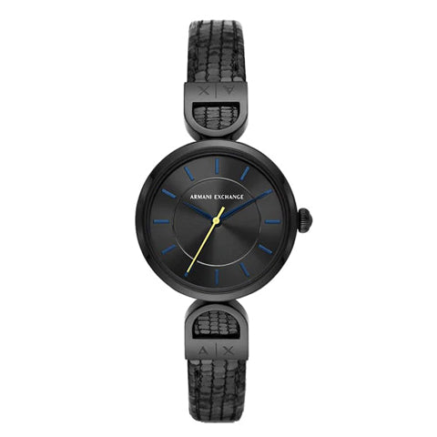 Armani exchange black sale watch