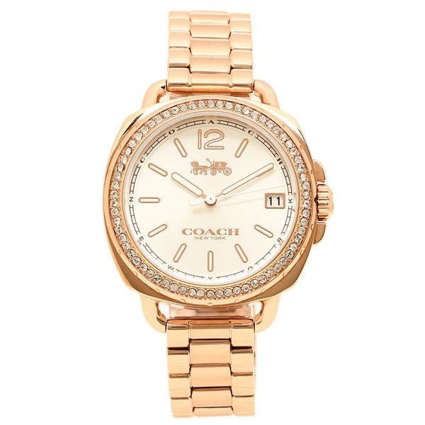 Coach rose 2024 gold watch reviews