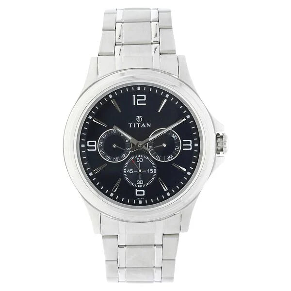Titan Blue Dial Quartz Multifunction Stainless Steel Strap watch for ...
