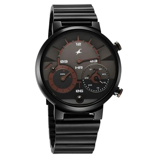 Chronograph Fastrack Black Watch Chain Fastrack Fleek Quartz