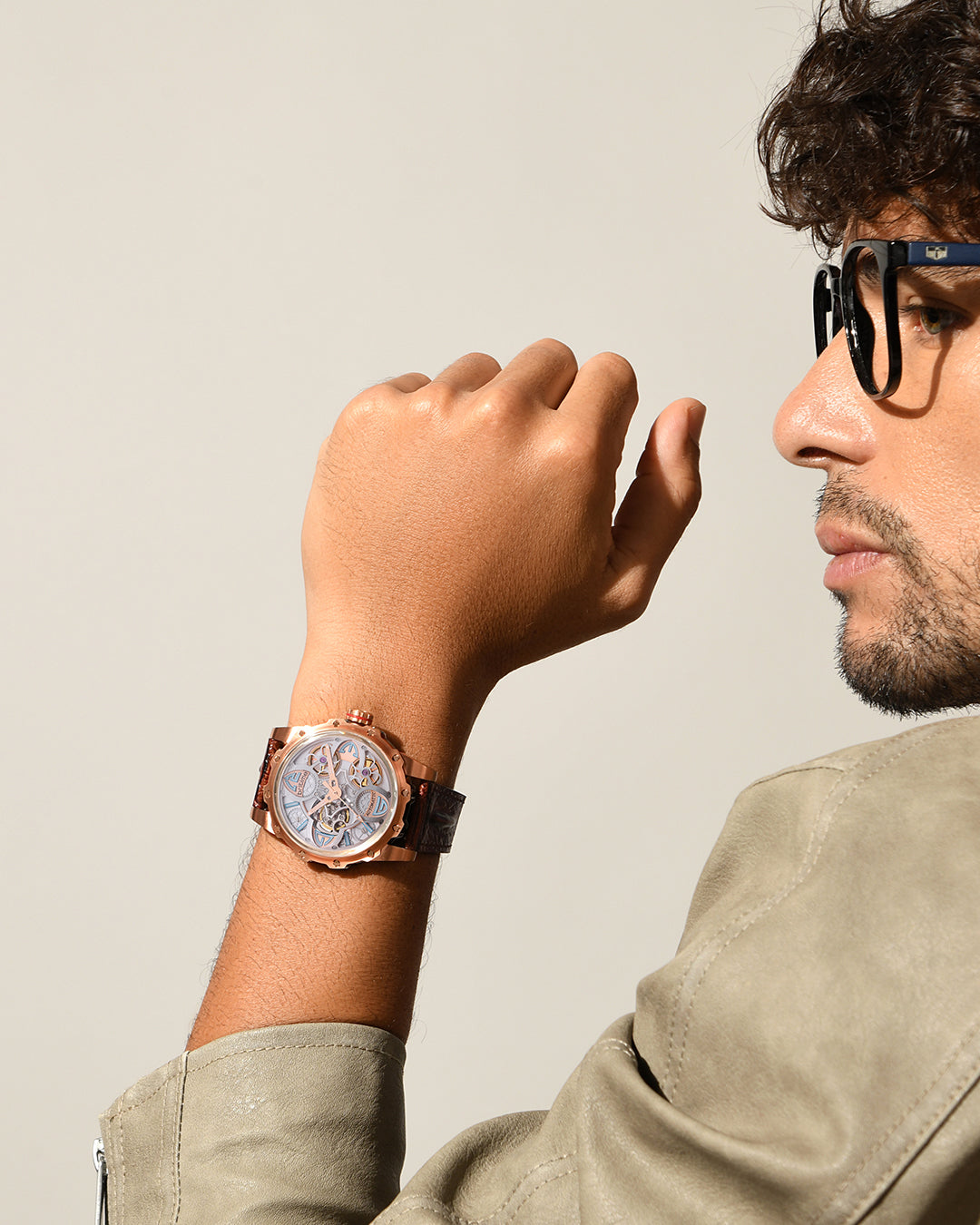 Britime London Era Mens Watch, Grey with Rose Gold 147-L30308