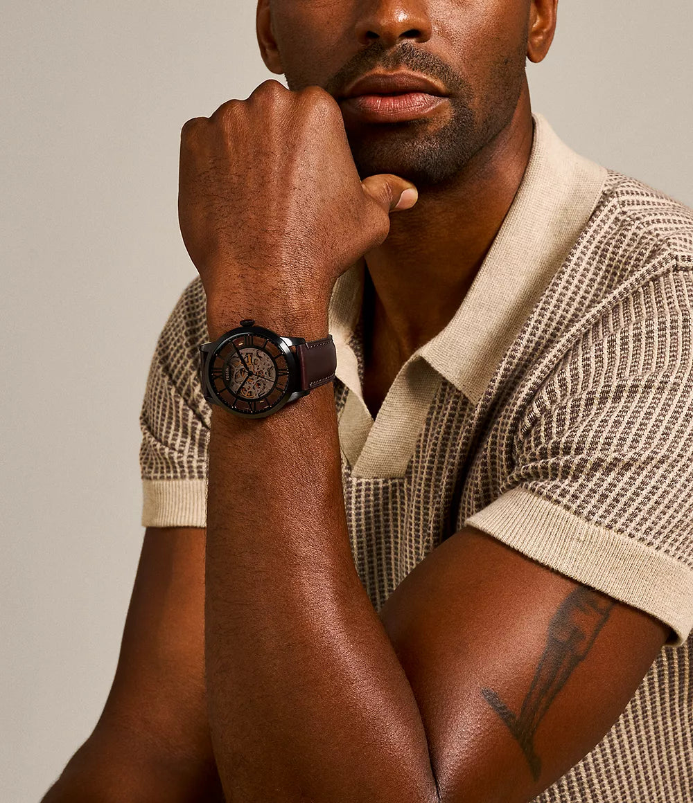 wrist watches fossil watch thick leather band