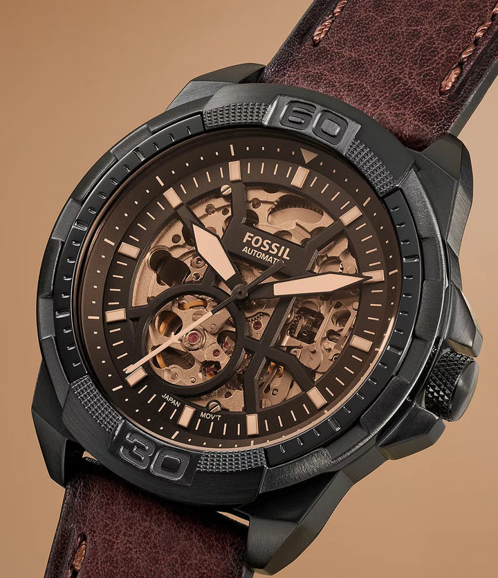 B2730 brown leather‎ watch meeds batteries wrist watch B2730 brown leather‎ watch meeds batteries wrist watch  main image 4