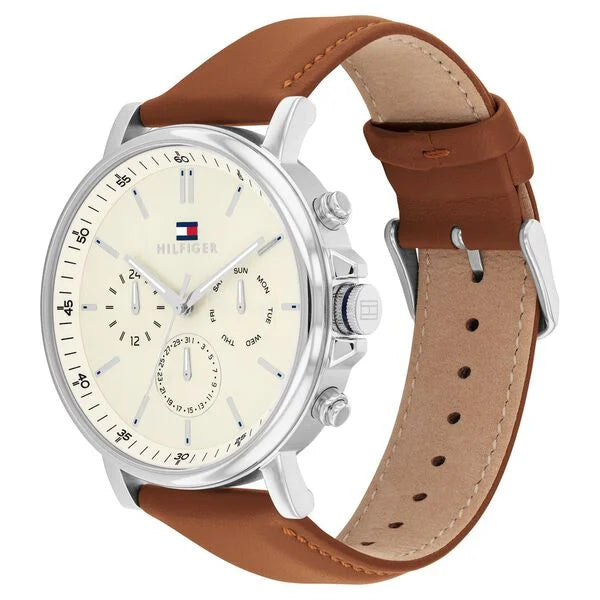 Brown Leather Tommy Hilfiger Watch Leather Band Tommy Hilfiger