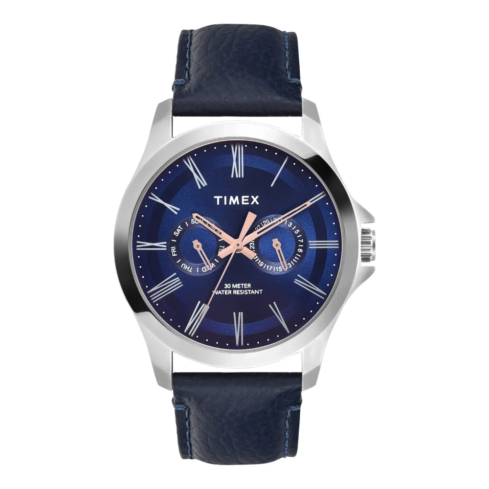 Timex R433 Timex Men Blue Round Analog Dial Watch- TW000X132