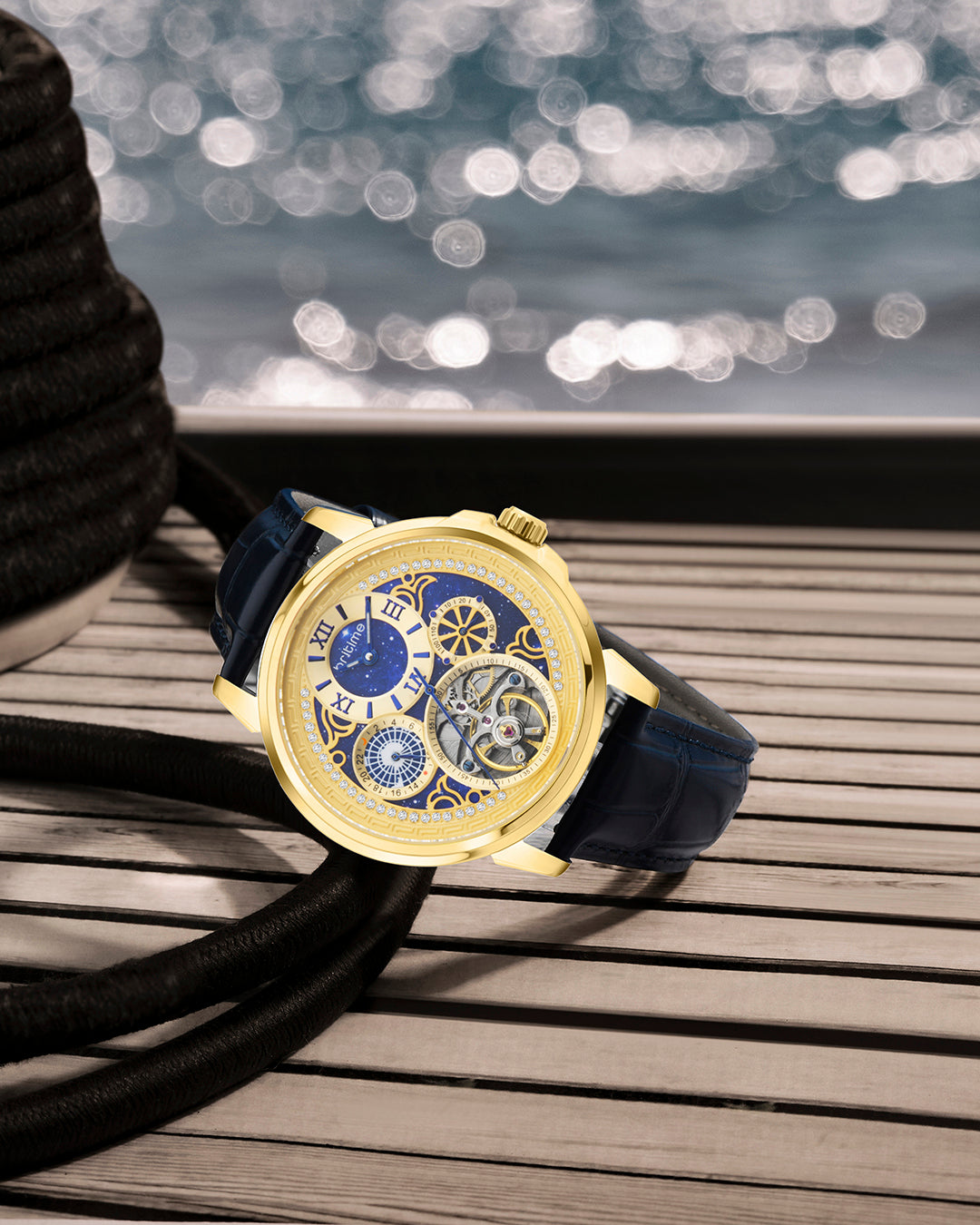 Britime Britime London Aquatica Automatic Men's Watch, Gold 274-L20507 – Ramesh ...