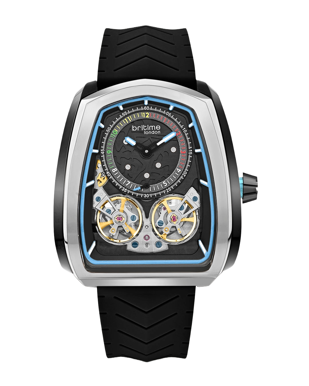 Britime Britime London Aventus Automatic Men's Watch, Black With Silver 101-P10406