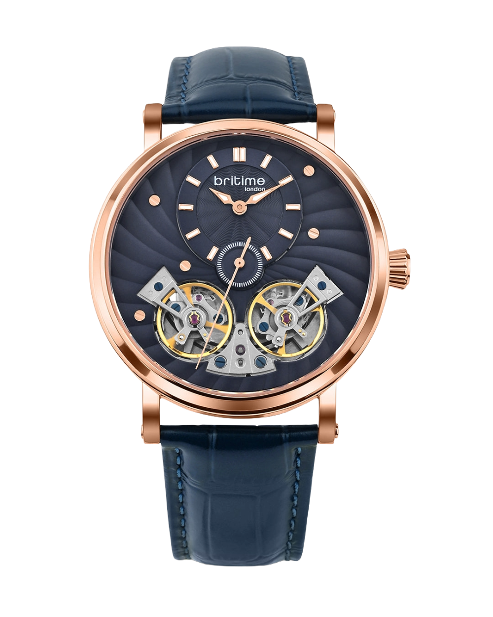Britime Britime London Lunaris Spiral Men's Watch, Blue 821-L30507