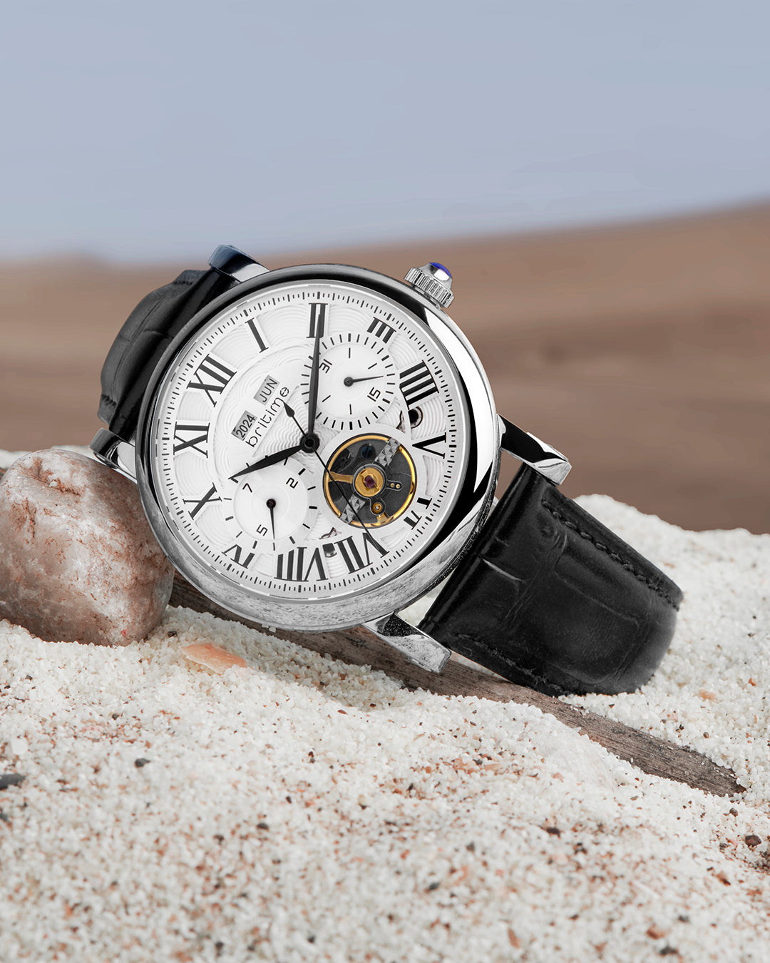 Britime Britime London Motion Automatic Men's Watch, White 323-L10306