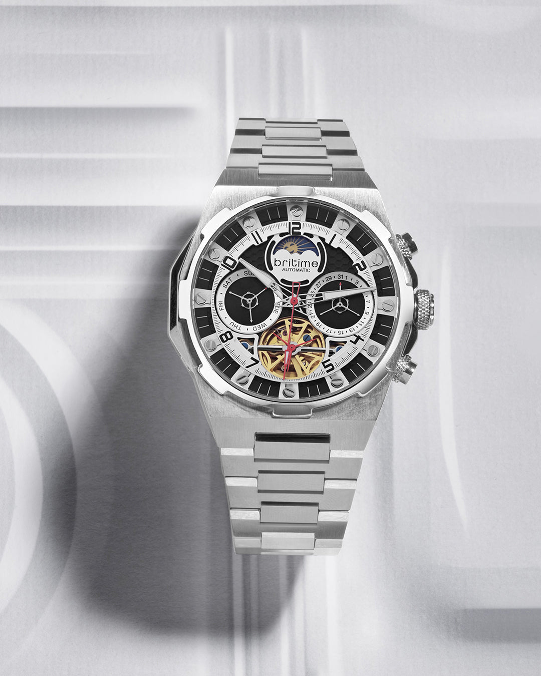 Britime Britime London Taurus Automatic Men's Watch, Silver 489-M10401 – Ramesh ...