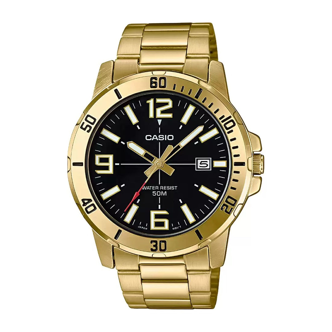Casio Enticer Gold Analog Stainless Steel Band, MTP-VD01G-1BVUDF-A1367