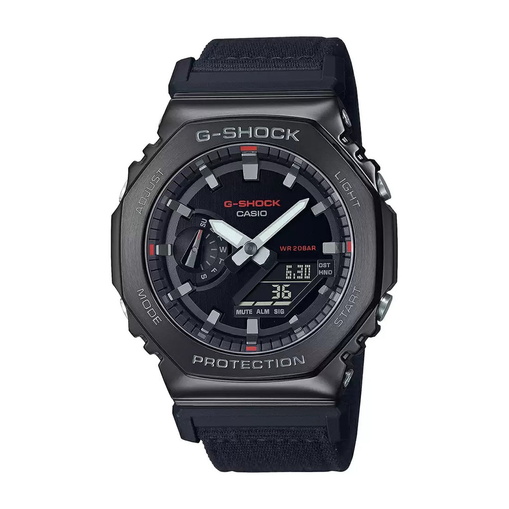 Casio G-Shock Black IP Men's Watch Cloth Band, GM-2100CB-1ADR-G1373