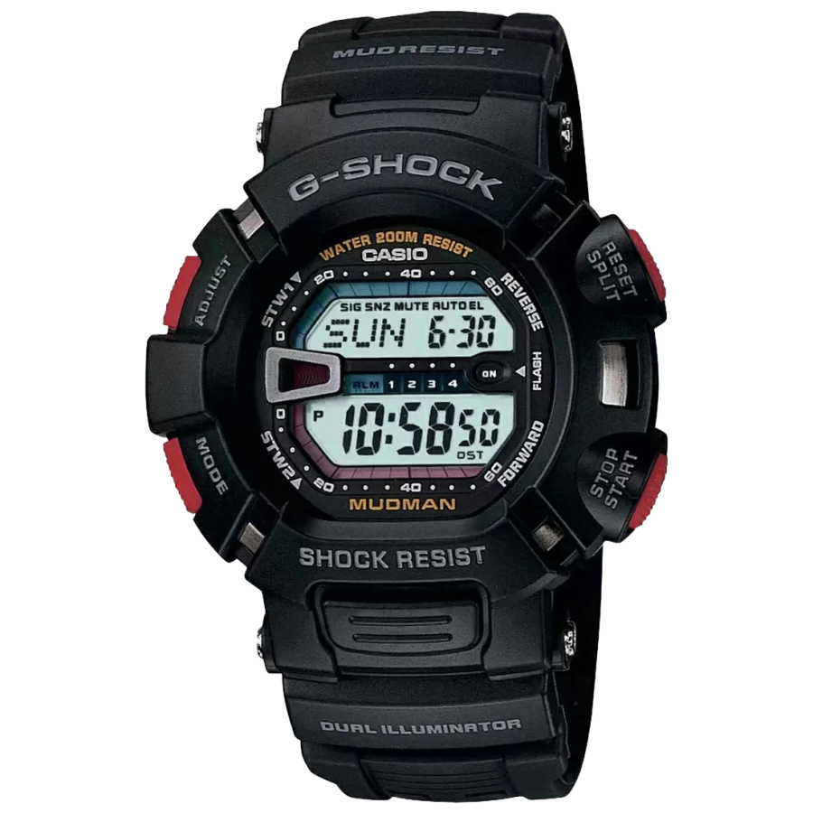 Casio G-Shock Black Mudman Countdown Timer, G-9000-1VDR-G201