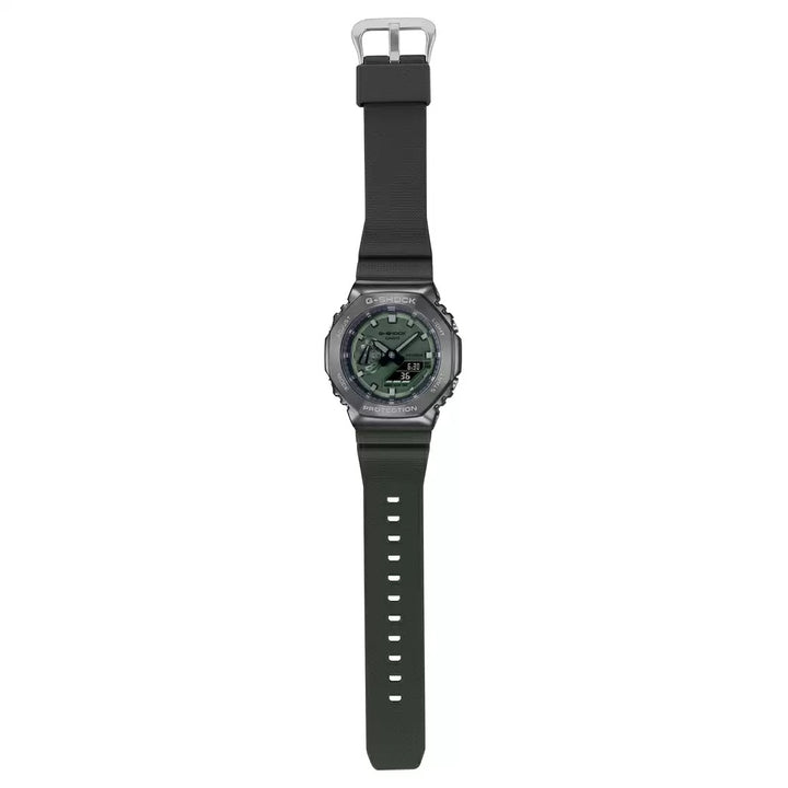 Casio G-Shock Green Metal Covered Double LED light, GM-2100B-3ADR-G116