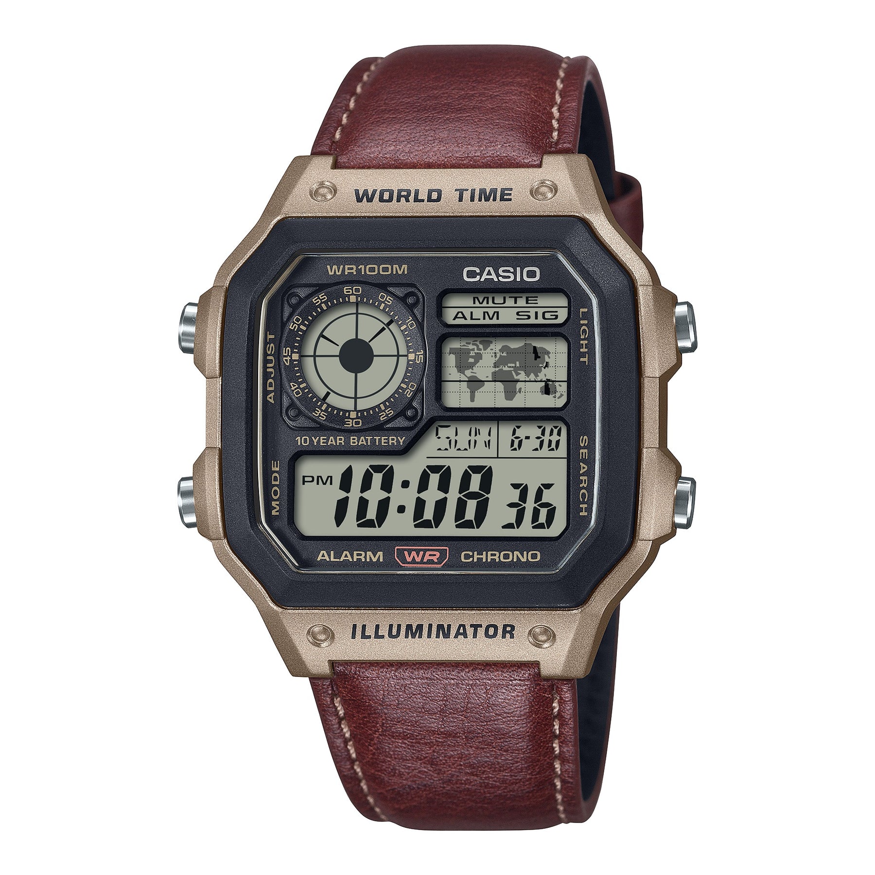 Casio Royale Youth Digital Men's Watch, AE-1200WHL-5AVDF-D383