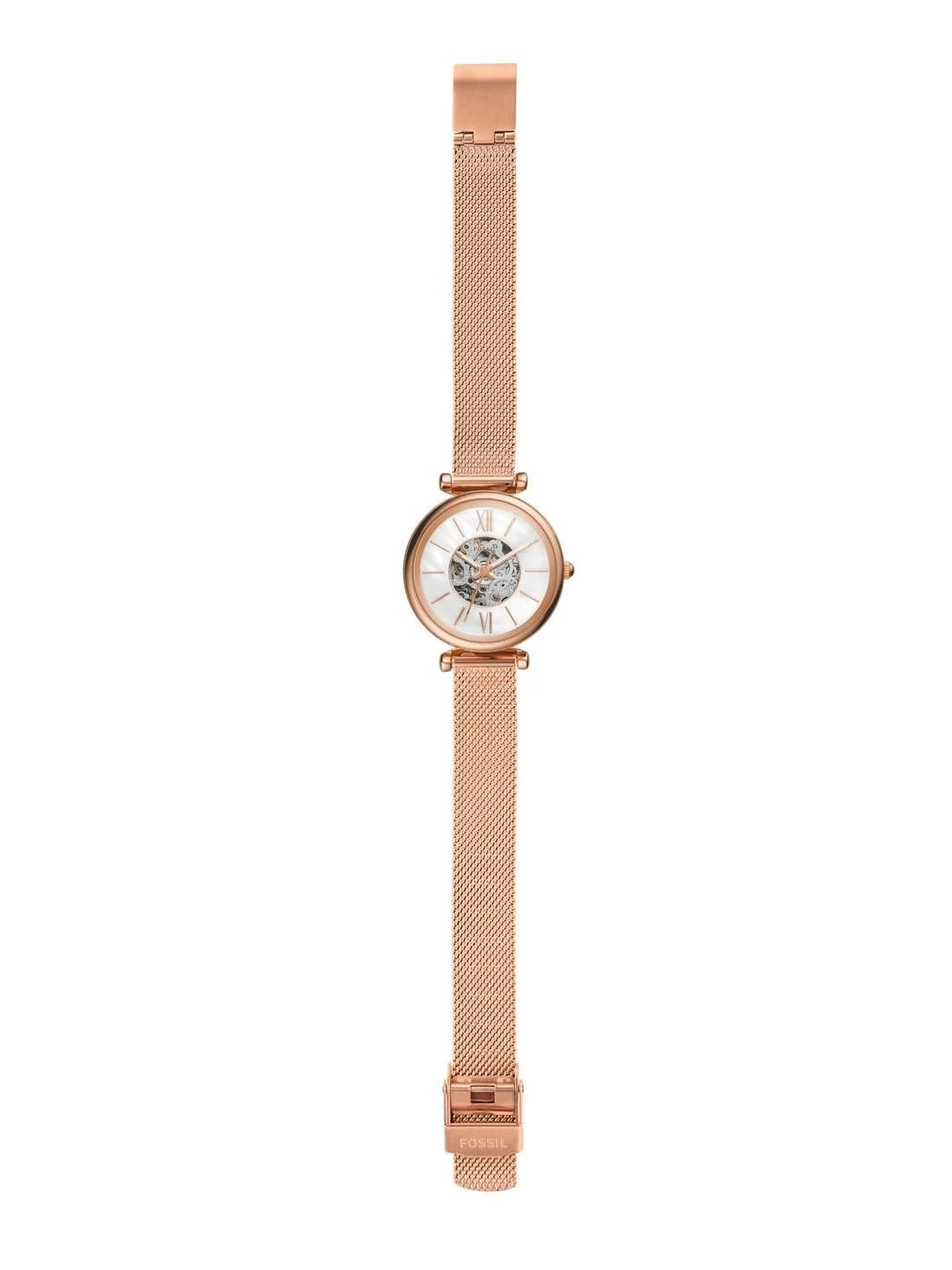 Carlie Mini Automatic Rose Fossil Carlie Watch Rose Gold Fossil