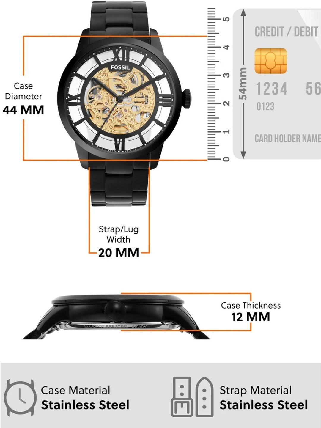 Fossil Townsman Watches ME3197 Ramesh Watch Co. Hyderabad
