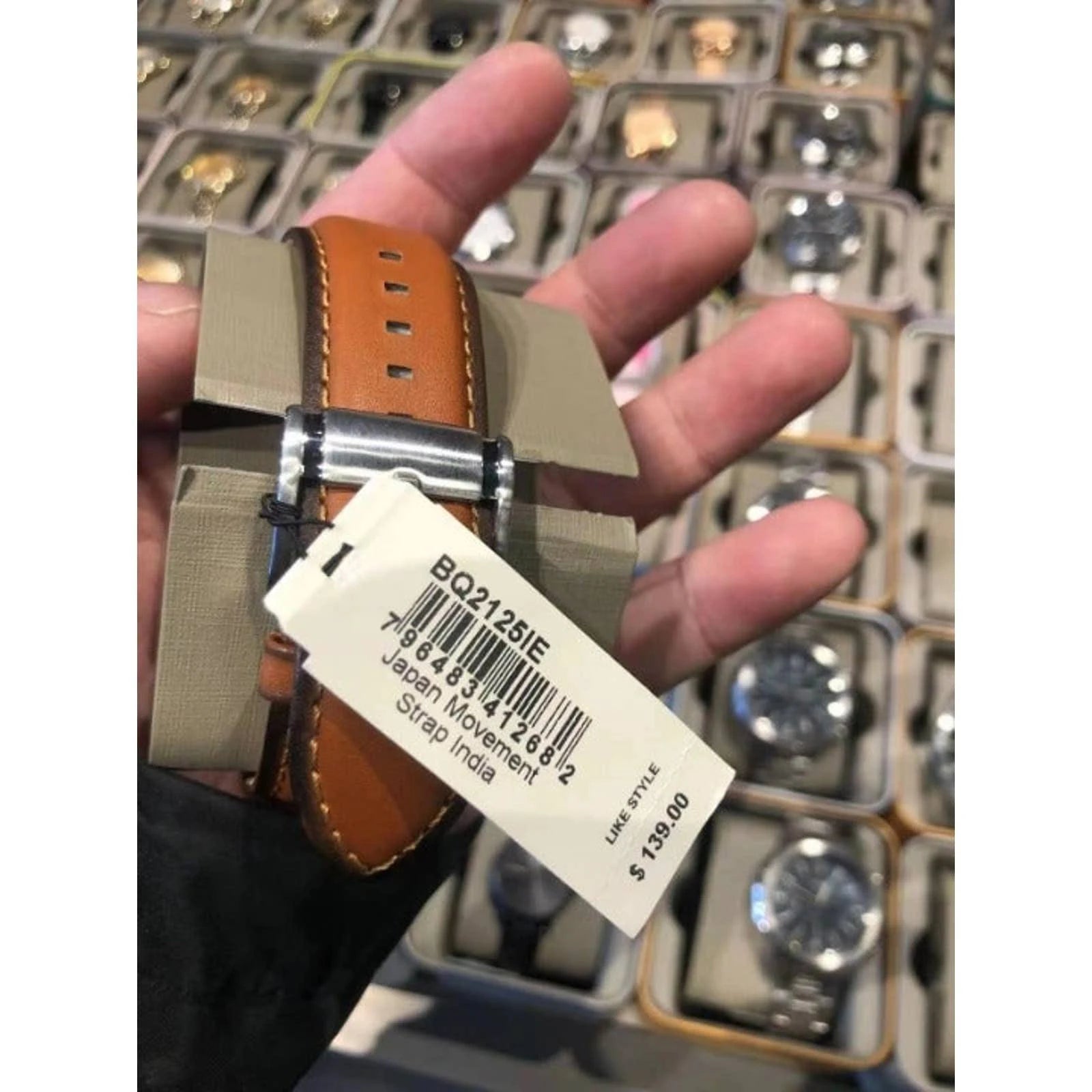 Leather Strap Fossil Bq2125 Flynn Analog Watch Price Fossil Men