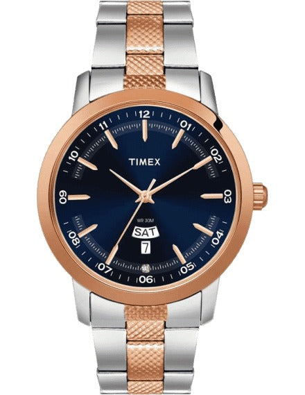 Timex Blue Round Dial Analog Men's Watch, TW000G913 – Ramesh Watch Co