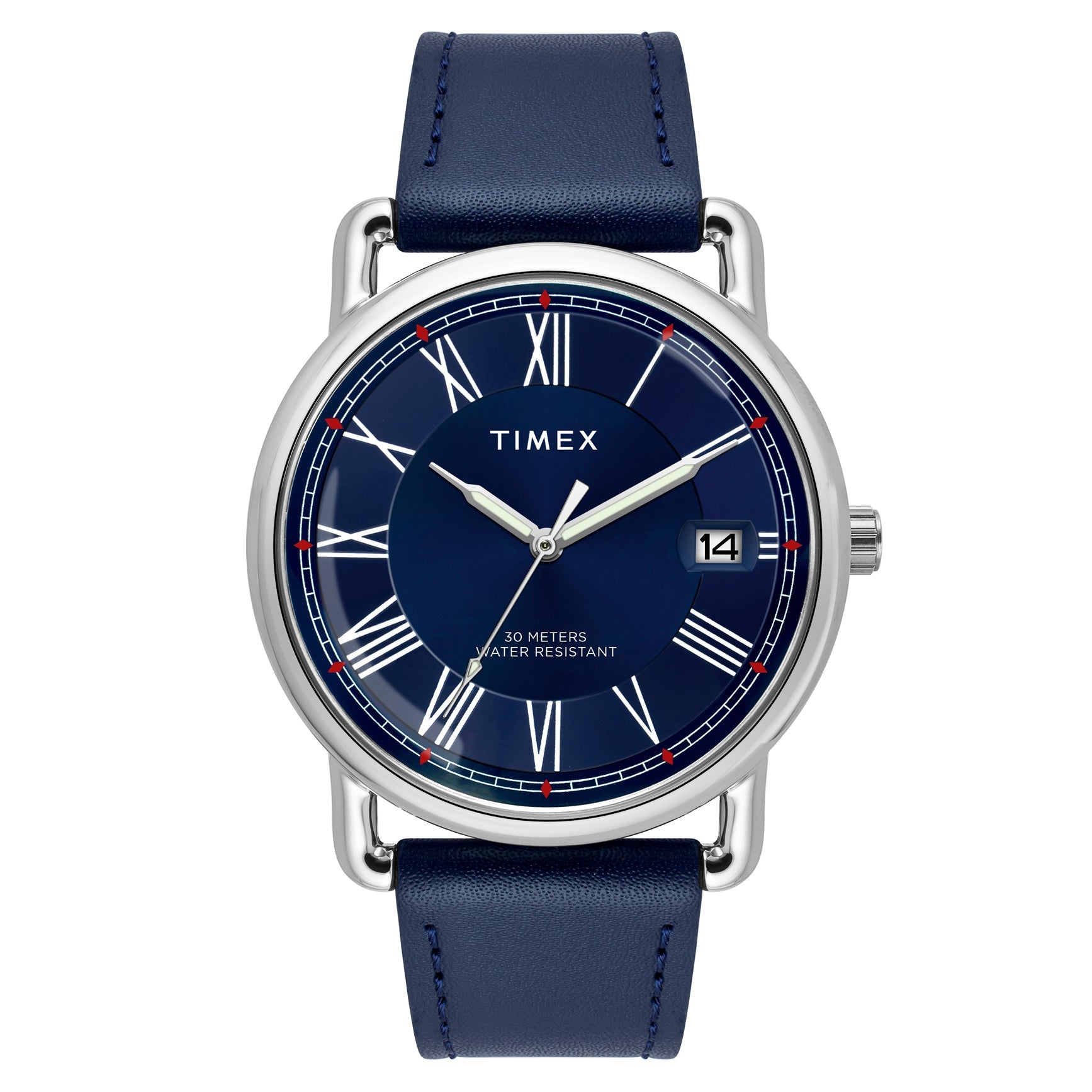 Timex Blue Round Dial Analog Men's Watch, TWEG25600