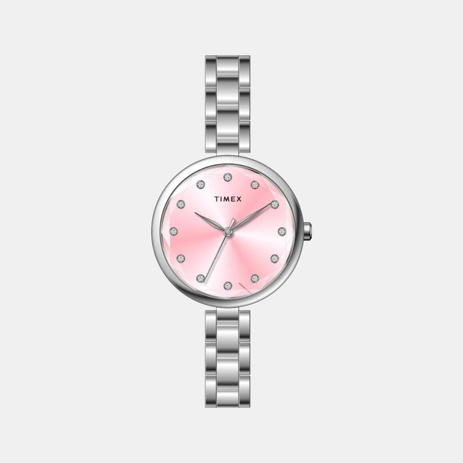 Timex Fashion Quartz Pink Dial Analog Brass Women's Watch, TWEL21700