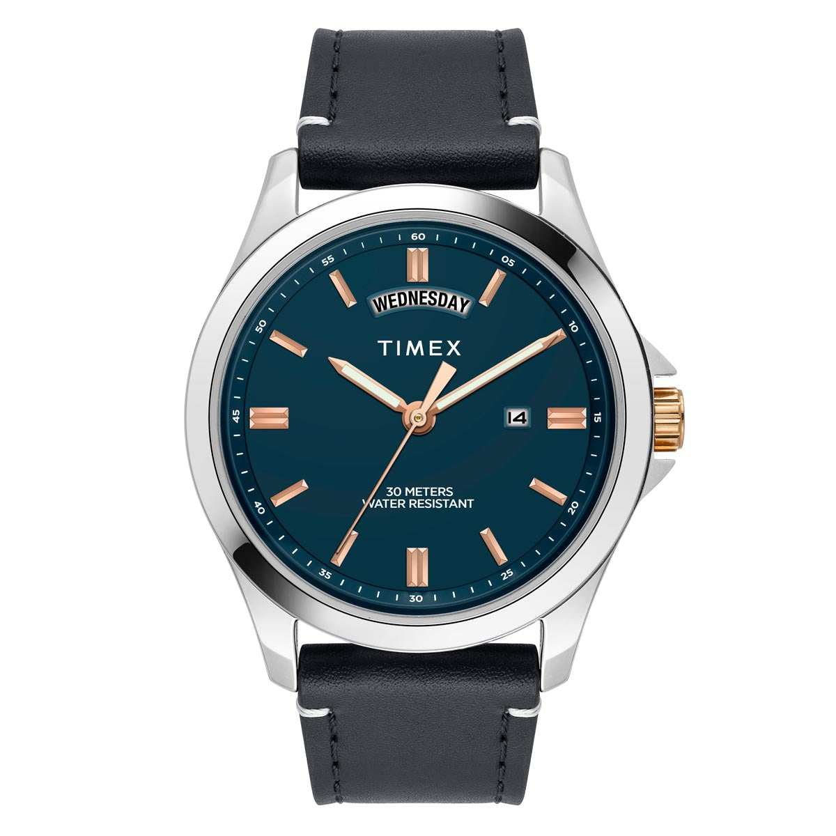 Timex Green Round Dial Analog Men's Watch, TW000X139