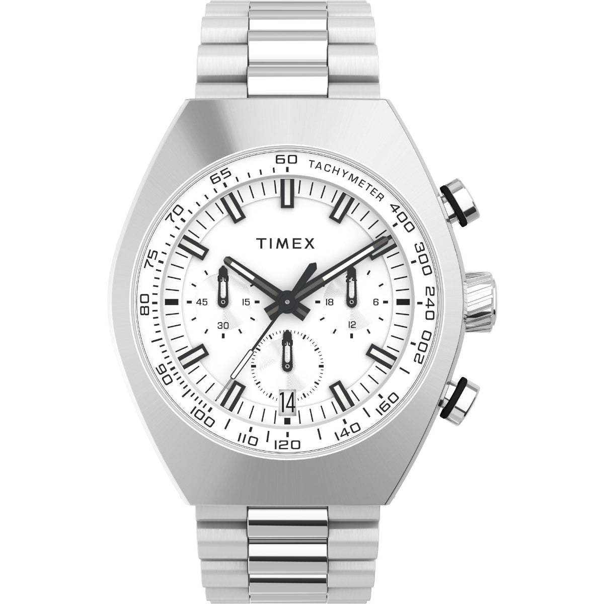 Timex Legacy Tonneau Chronograph 42mm Stainless Steel Bracelet Men's ...
