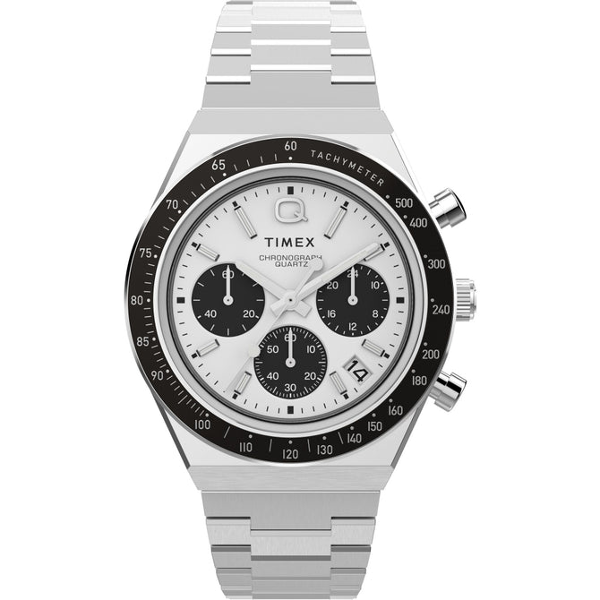 Timex Q-Timex Chronograph 40mm Stainless Steel Bracelet Men's Watch ...