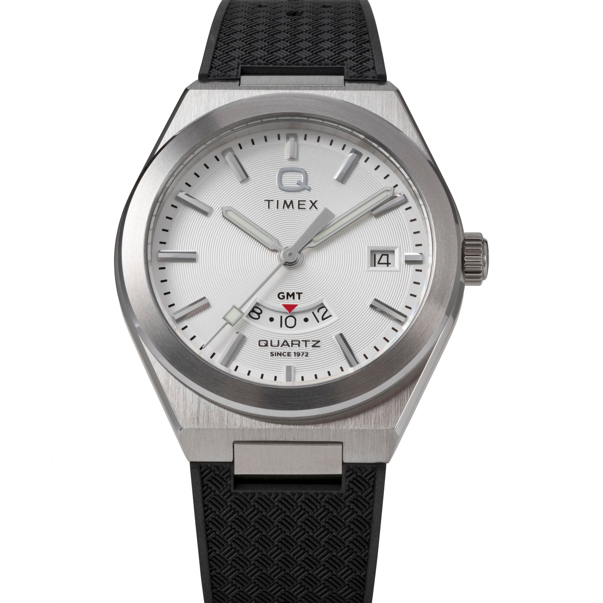 Timex Q-Timex Continental GMT 39mm Synthetic Rubber Strap Men's Watch ...